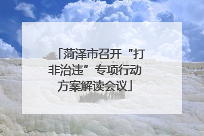 菏泽市召开“打非治违”专项行动方案解读会议