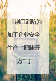 荆门消防为加工企业安全生产“把脉开方”
