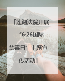 莲湖法院开展“6·26国际禁毒日”主题宣传活动