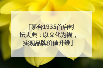 茅台1935首启封坛大典：以文化为锚，实现品牌价值升维