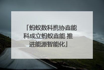 蚂蚁数科携协鑫能科成立蚂蚁鑫能 推进能源智能化
