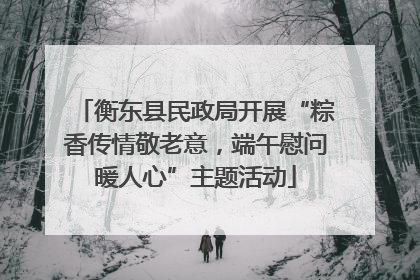 衡东县民政局开展“粽香传情敬老意，端午慰问暖人心”主题活动