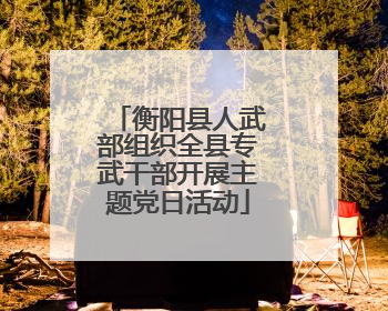 衡阳县人武部组织全县专武干部开展主题党日活动