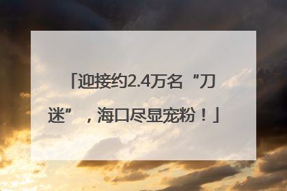 迎接约2.4万名“刀迷”，海口尽显宠粉！