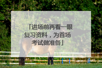 进场前再看一眼复习资料，为首场考试做准备