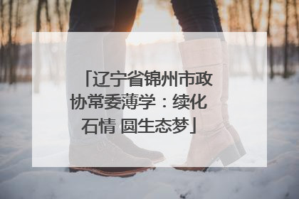辽宁省锦州市政协常委薄学：续化石情 圆生态梦
