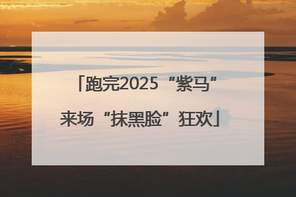 跑完2025“紫马” 来场“抹黑脸”狂欢