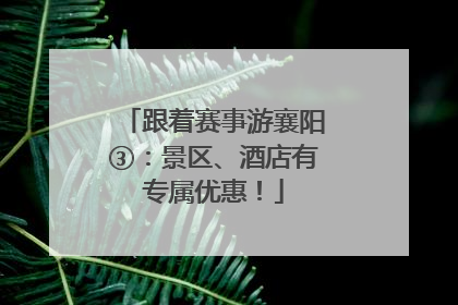跟着赛事游襄阳③：景区、酒店有专属优惠！