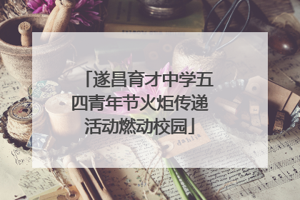 遂昌育才中学五四青年节火炬传递活动燃动校园