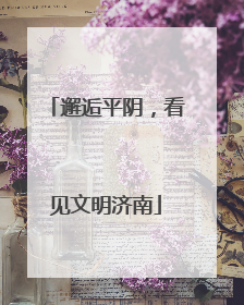 邂逅平阴，看见文明济南