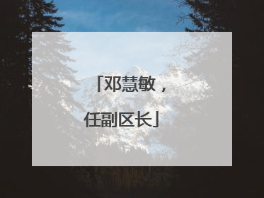 邓慧敏，任副区长