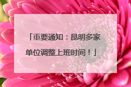 重要通知：昆明多家单位调整上班时间！