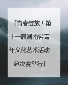 青春绽放！第十一届湖南省青年文化艺术活动总决赛举行