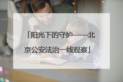 阳光下的守护——北京公安法治一线观察