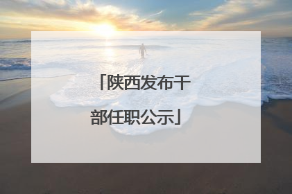 陕西发布干部任职公示