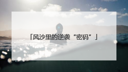 风沙里的逆袭“密码”