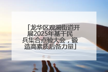龙华区观澜街道开展2025年基干民兵集合点验大会，锻造高素质后备力量