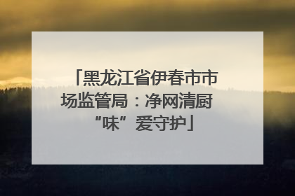 黑龙江省伊春市市场监管局：净网清厨 “味”爱守护