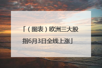 （图表）欧洲三大股指6月3日全线上涨
