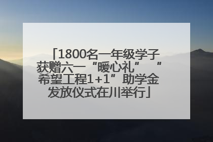 1800名一年级学子获赠六一“暖心礼” “希望工程1+1”助学金发放仪式在川举行