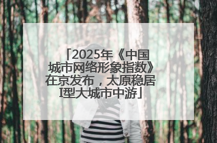 2025年《中国城市网络形象指数》在京发布，太原稳居I型大城市中游