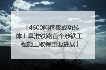 4600吨桥梁成功转体！阜淮铁路首个涉铁工程施工取得重要进展