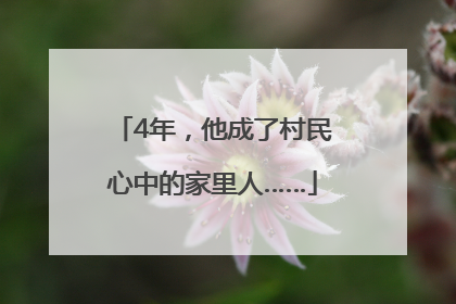 4年，他成了村民心中的家里人……