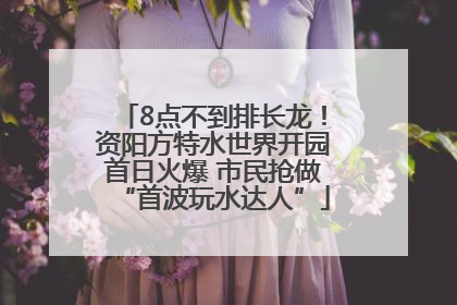 8点不到排长龙！资阳方特水世界开园首日火爆 市民抢做“首波玩水达人”