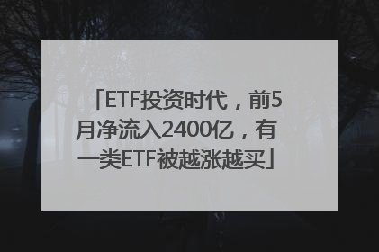 ETF投资时代，前5月净流入2400亿，有一类ETF被越涨越买